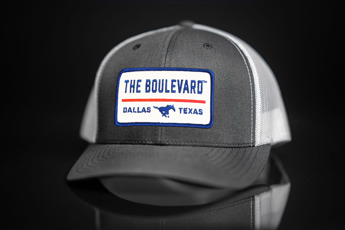 Last Stand Hats, LLC - Wholesale Trucker Hat - Unisex - SMU / The Boulevard Rectangle Patch / Mesh Snap Back / 127 / SMU0041