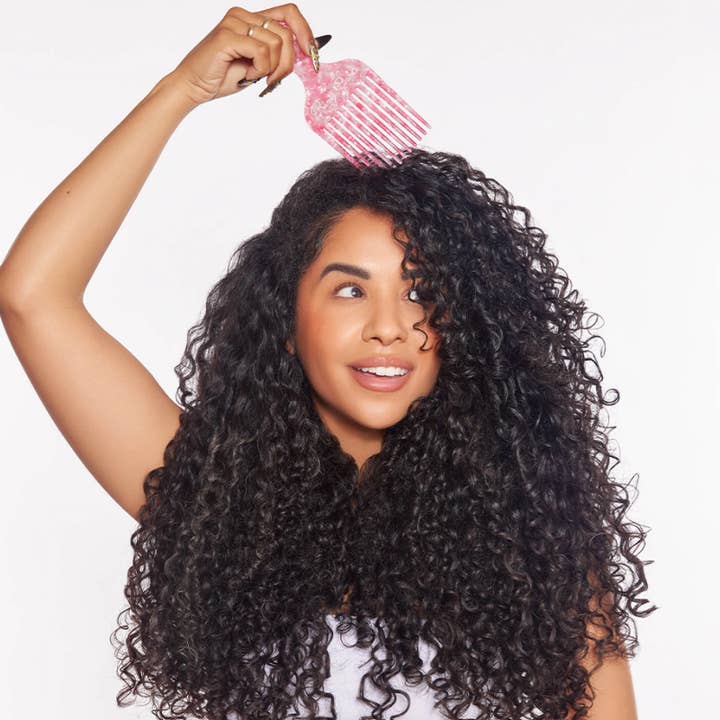 Rizos Curls - Wholesale Hair Brush/Comb - Pink Hair Pick Comb