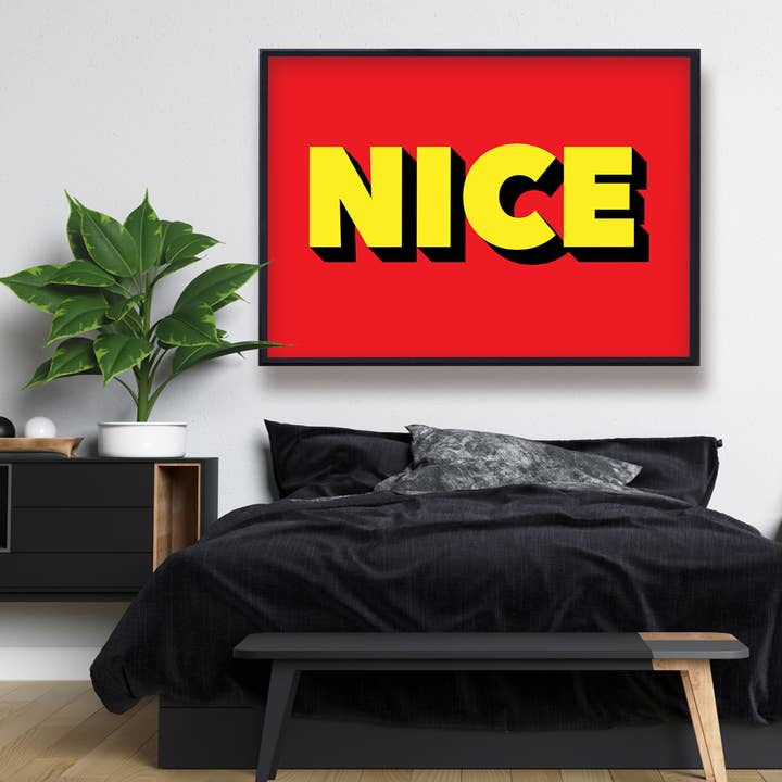 Belle affiche d'art typographique pour la vente par Superlover