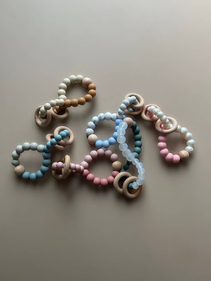 Hudson Teething Rattle for wholesale by Three Hearts & Co./EMO & CO.