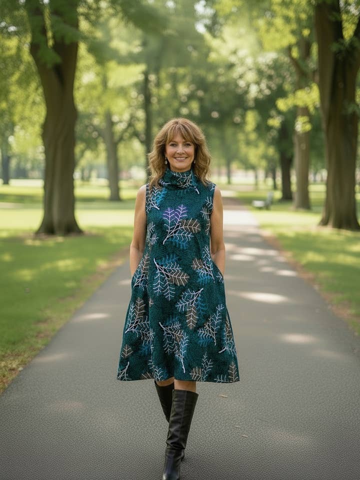 Vestido verde-azulado Olivia por atacado de Mbabazi House Of Style