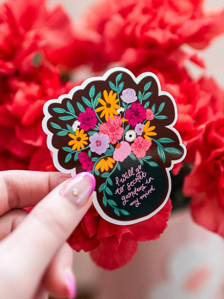 Taylor Swift Secret Gardens Lyrics Sticker for wholesale by Bouquet of Joy