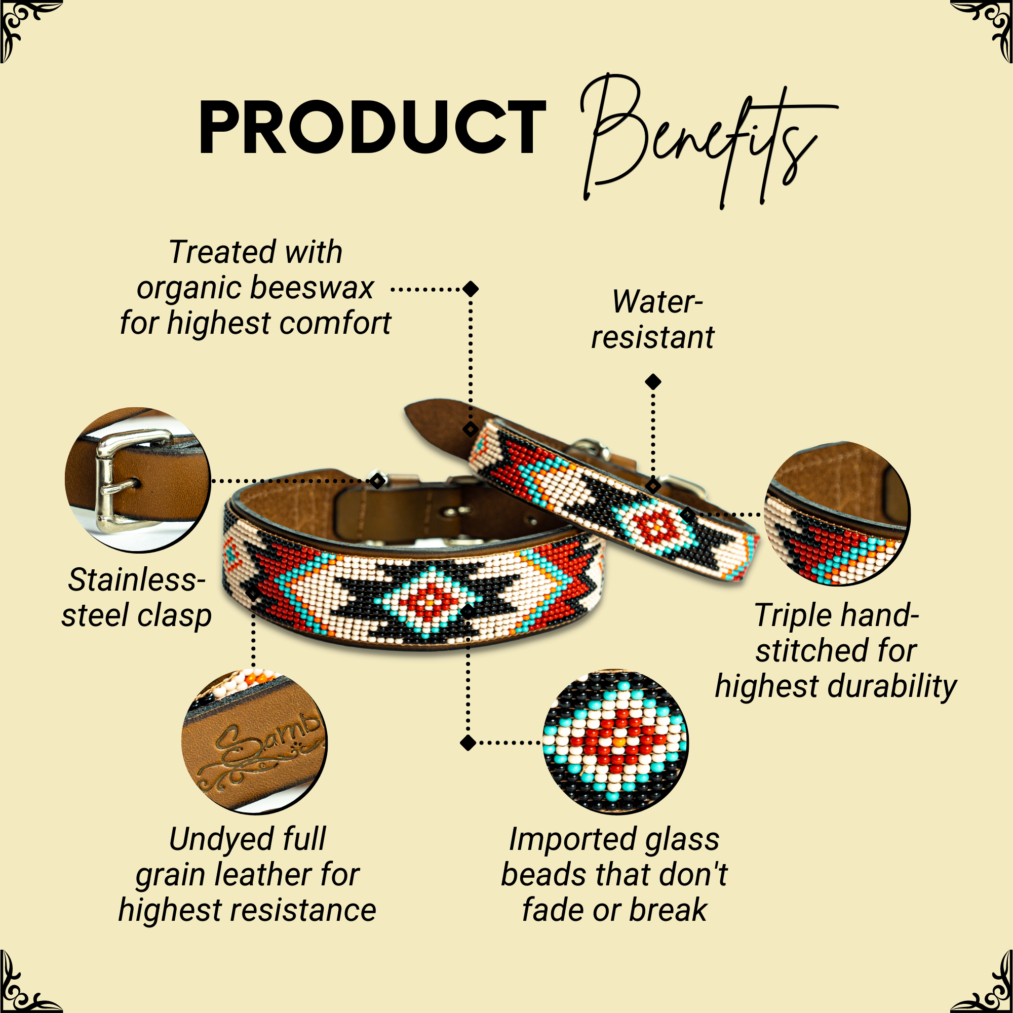 Sambboho - Wholesale Pet Collar - Dog - Phoenix Sambboho Dog Collar1