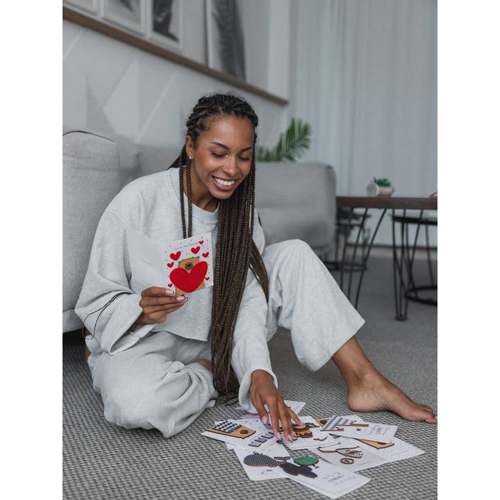 PESKOVOI - Wholesale Valentine's Day Card - 3D Wooden Love Card – Handmade Heart Greeting by PESKOVOI4