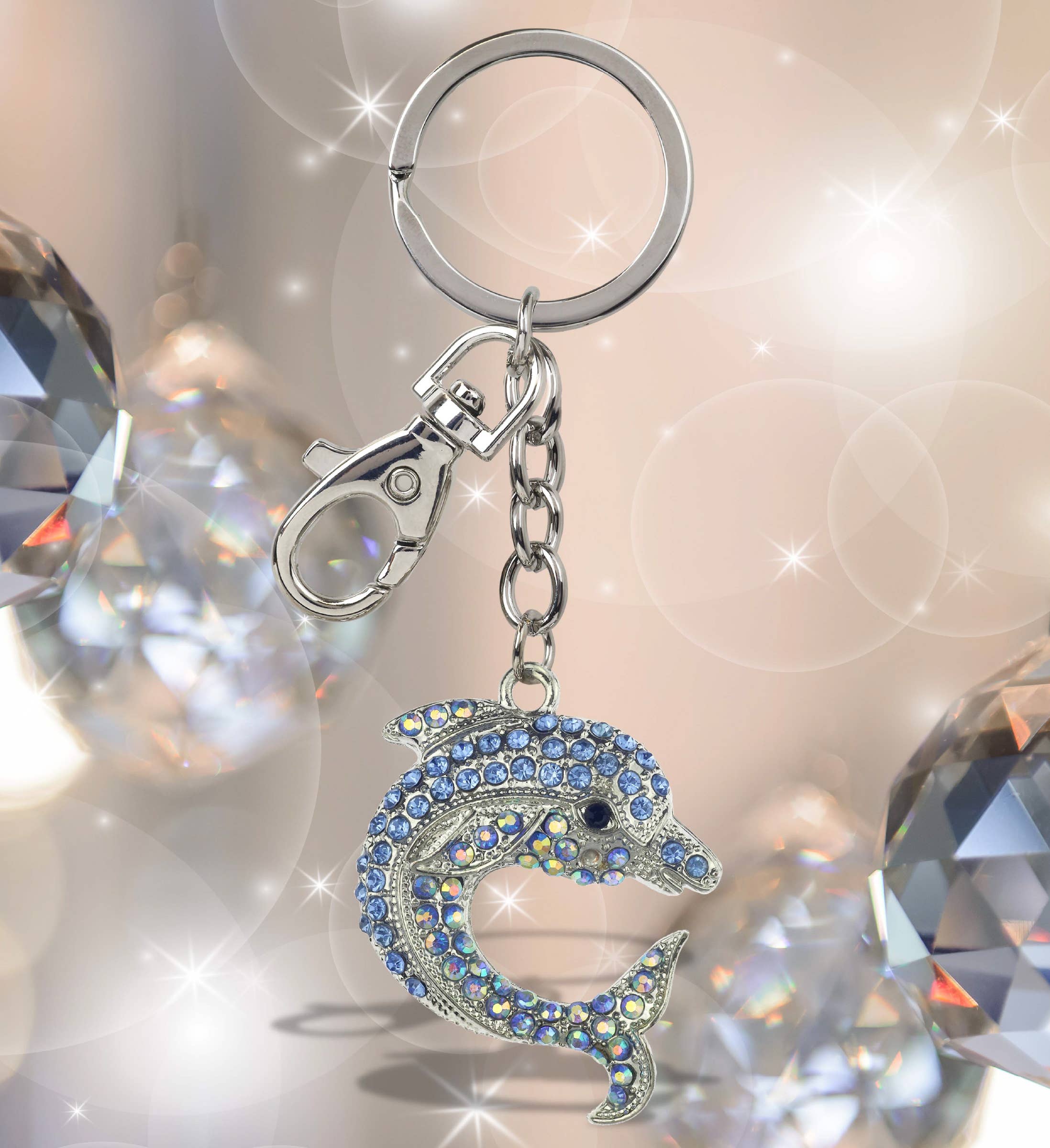 Cota Global - Wholesale Keychain - Unisex - Sparkling Charms - Dolphin3