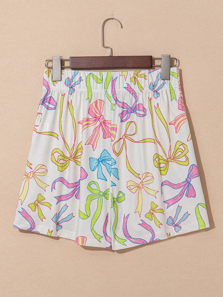 Bågformade shorts med elastisk midja och fickor för wholesale av LALA LOO