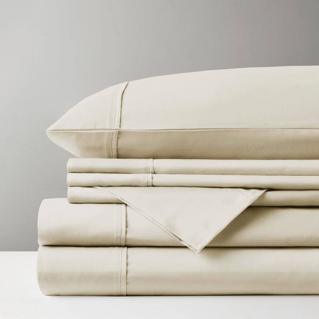 Olliix - Wholesale Sheet Set - Cotton-Blend Sateen 800TC 6-Piece Sheet Set, Ivory3