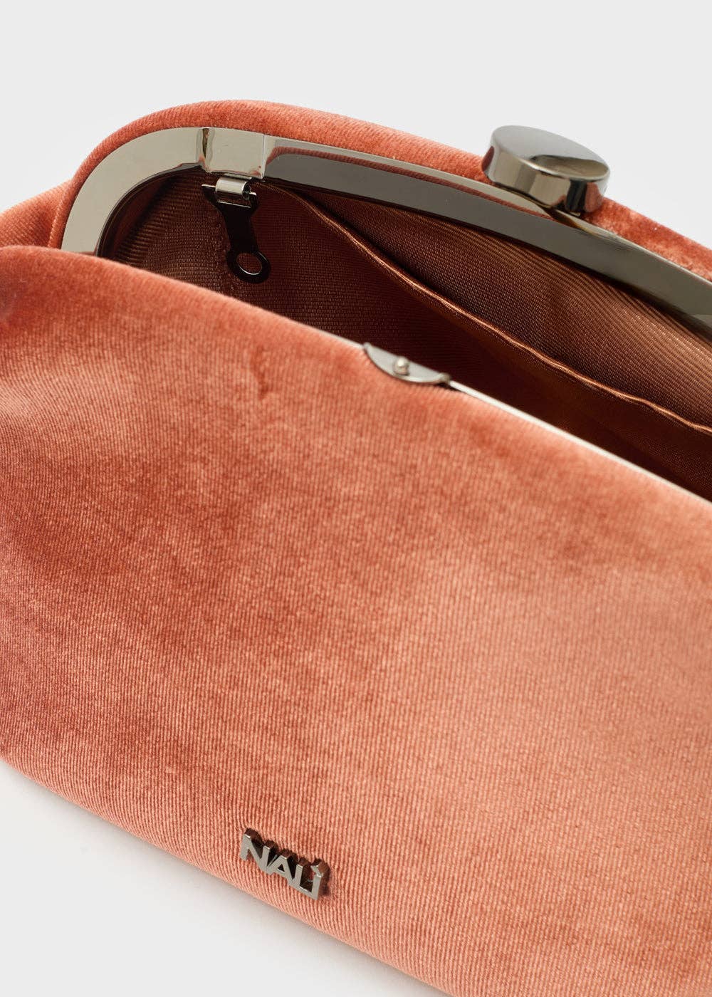 NALI' - Wholesale Clutch Bag - Women's - ANIKA NEW VELVET CLUTCH RUST - N644