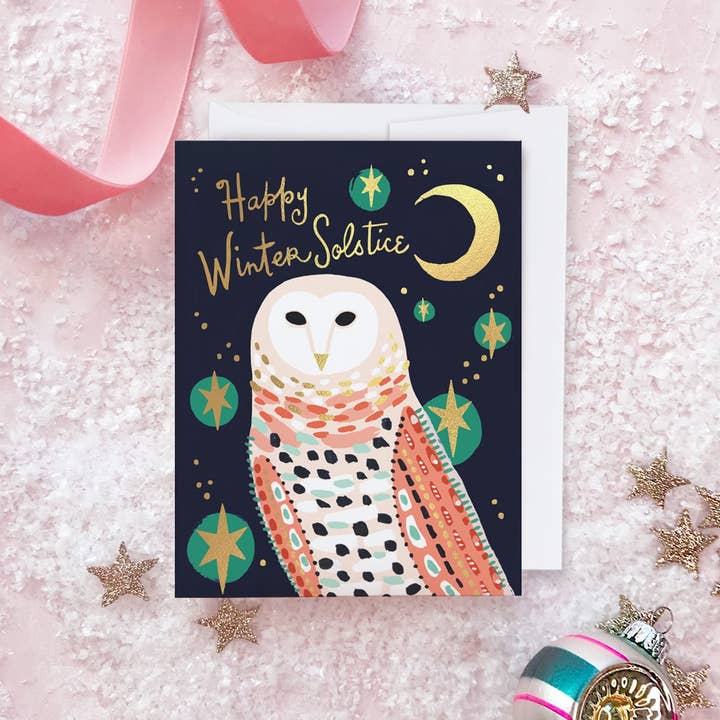 Idlewild Co. - Wholesale Season's Greetings Card - Snowy Owl Holiday Greeting Card