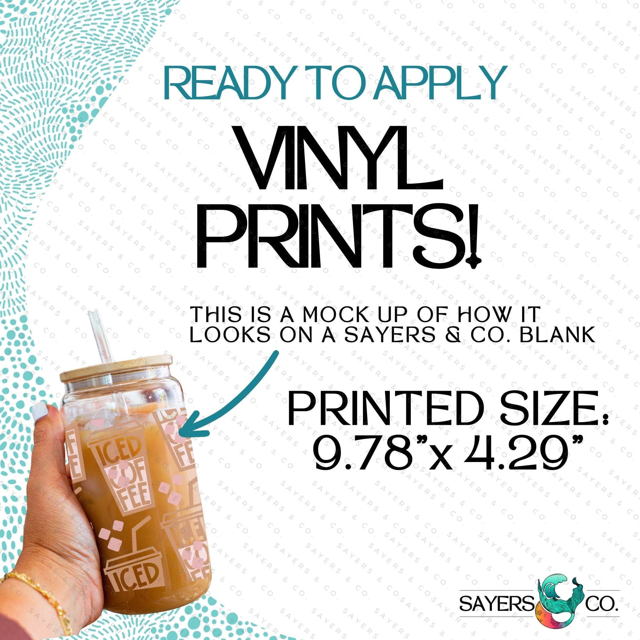 Sayers & Co. - Wholesale Sublimation Transfer - PRINTED Sublimation Transfer or Vinyl Print- Iced Coffee 16oz Print (Copy)2