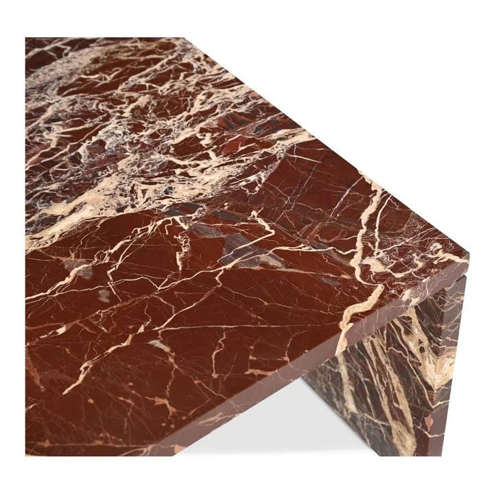 LOOMLAN - Wholesale Coffee Table - Rosa Rosso Levanto Marble Outdoor Coffee Table15