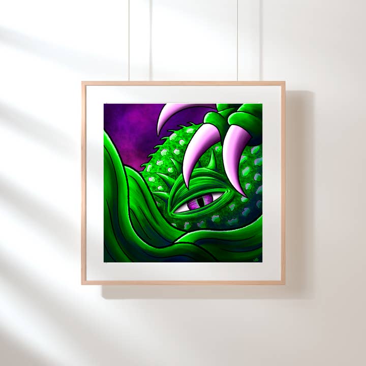 Hannah Kate Makes - Wholesale Art Print - Hibernate Art Print - Creepy Sea Creature6