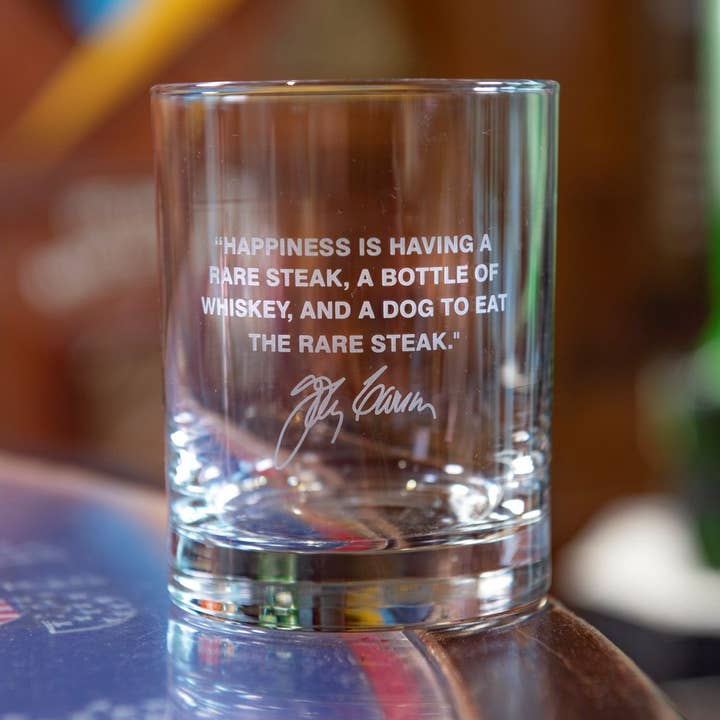 A to Z Imaging and Design - Wholesale Cocktail/liquor glass - Johnny Carson Quote Glass0