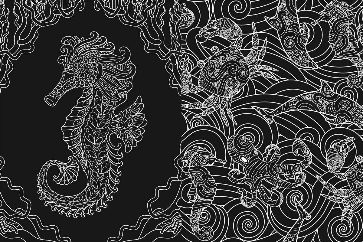 Simon & Schuster - Wholesale Coloring & Activity Book - Adult - Midnight Coloring: Underwater Worlds by IglooBooks2