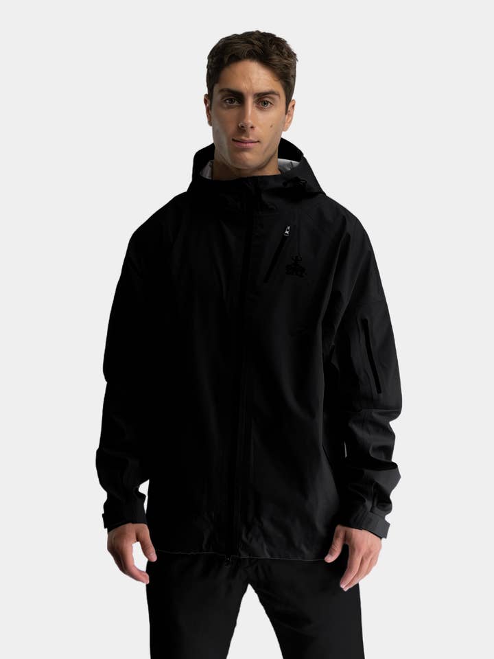 Black Waterproof Hiking Jacket for wholesale on Faire7