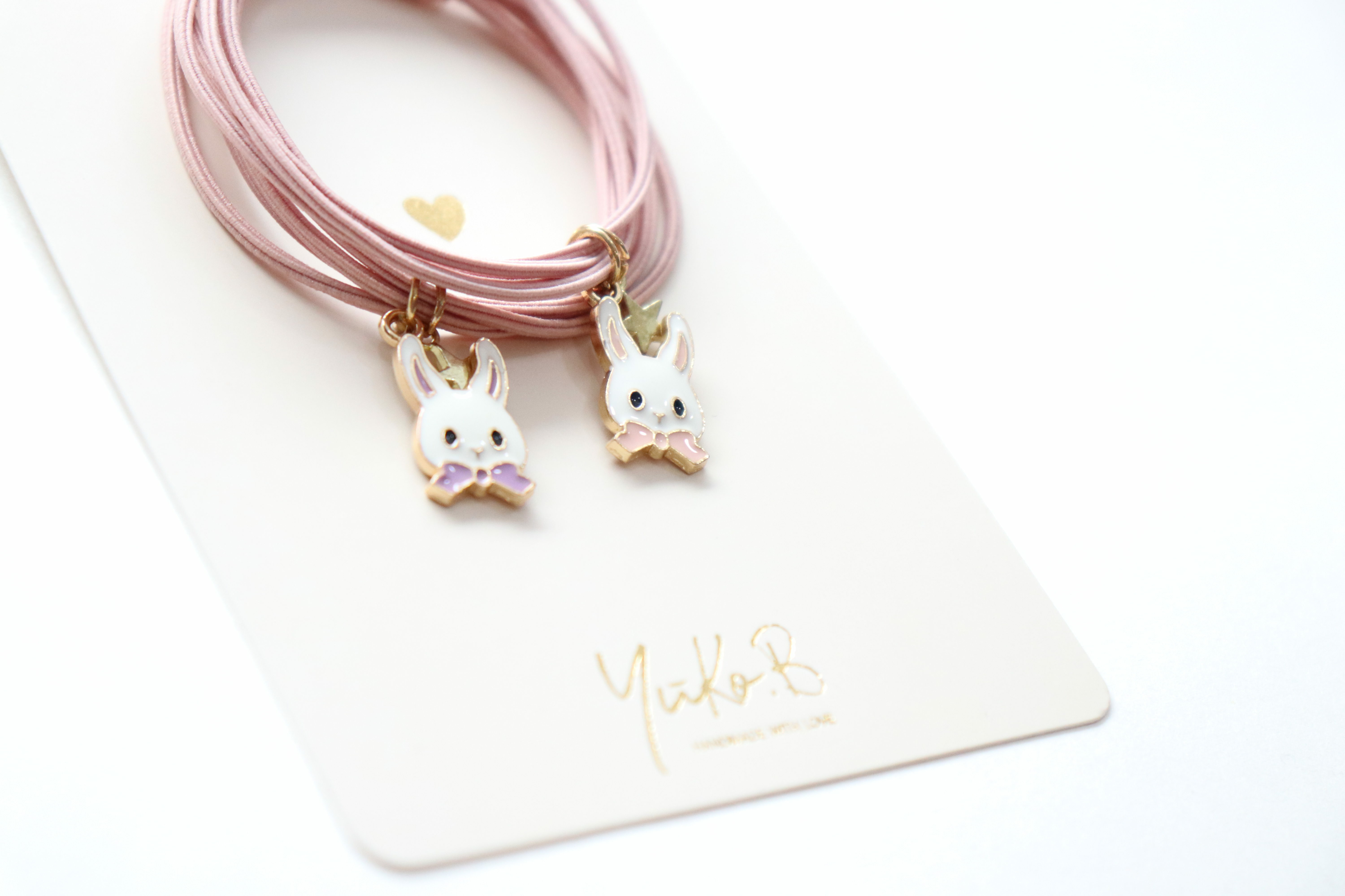 Yuko B - Wholesale Hair Tie - Kids - Premium Hair Elastics - Bunny Bands Pink
1