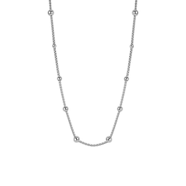 Collana Lunga Globo Argento per la vendita all'ingrosso da parte di Bud To Rose