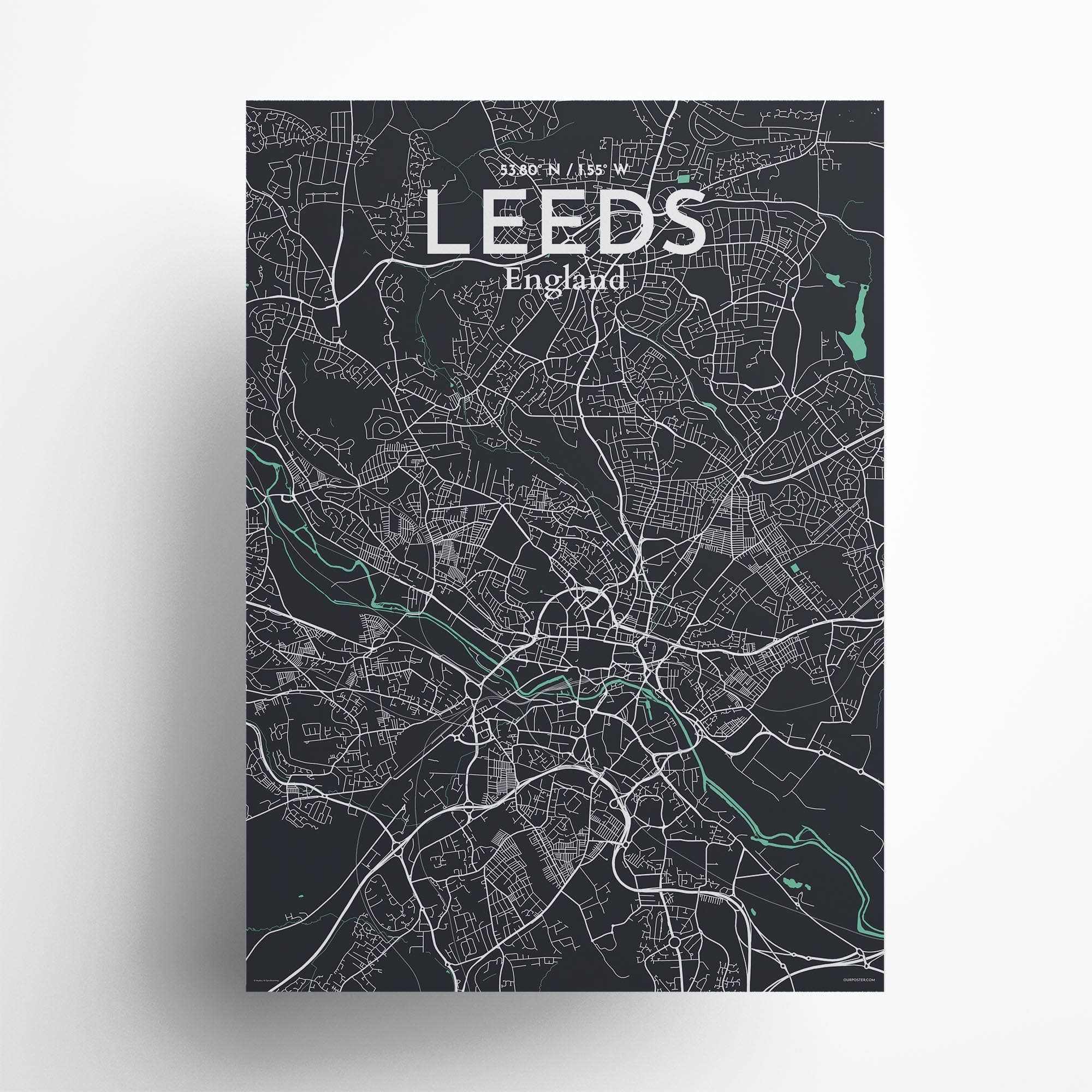 OurPoster.com – wholesale Poster – Leeds karta affisch156