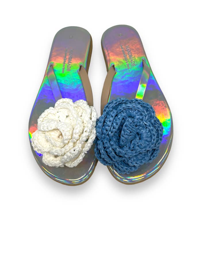 SIBYLLADELPHICA – wholesale Sandaler - Dam – Handgjorda mjuka flip-flop-sandaler med vävda blommor