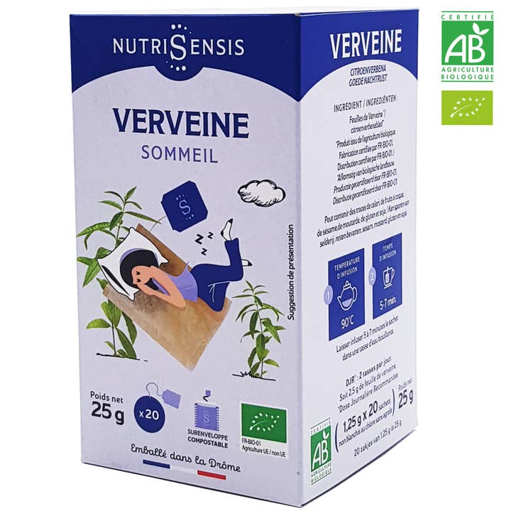 NUTRISENSIS - Organic verbena infusion - 20 bags for wholesale by Nutrisensis