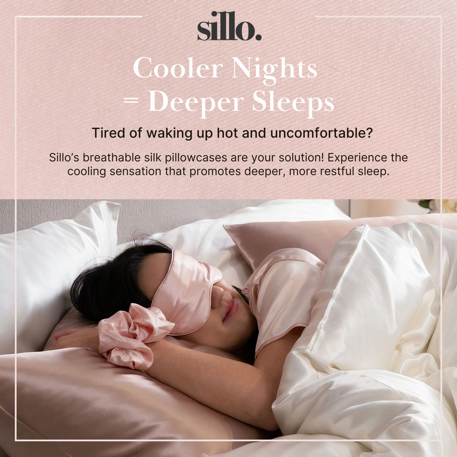 Off-White Sillo Silke Pudebetræk (Queen) - 2 pakke+vasketaske - Anti-Acne for engroshandel på Faire10