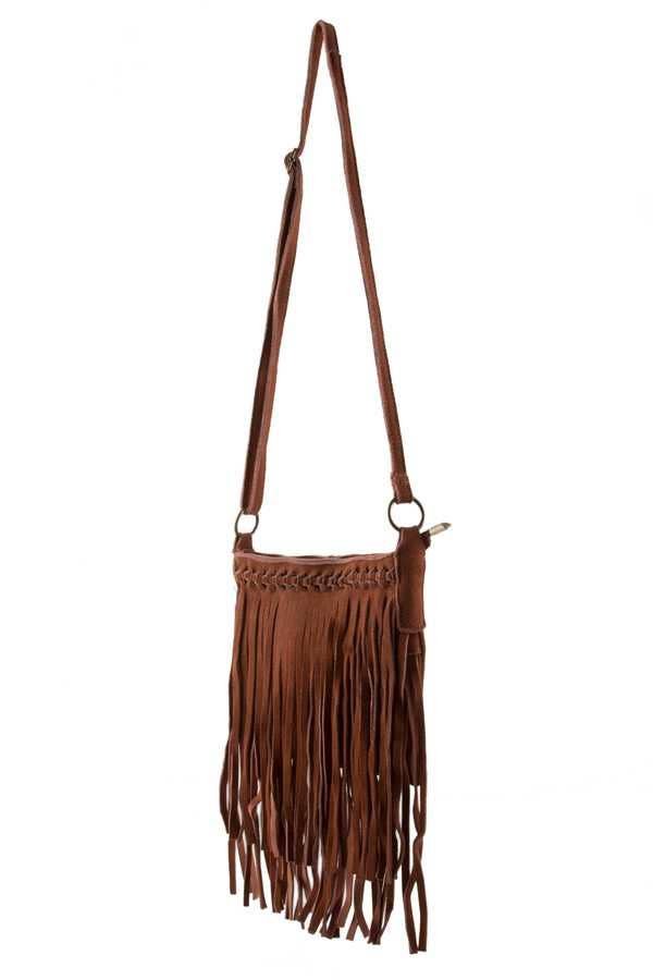 Beige Ægte læder Fringe Crossbody taske 2664 for engroshandel på Faire1