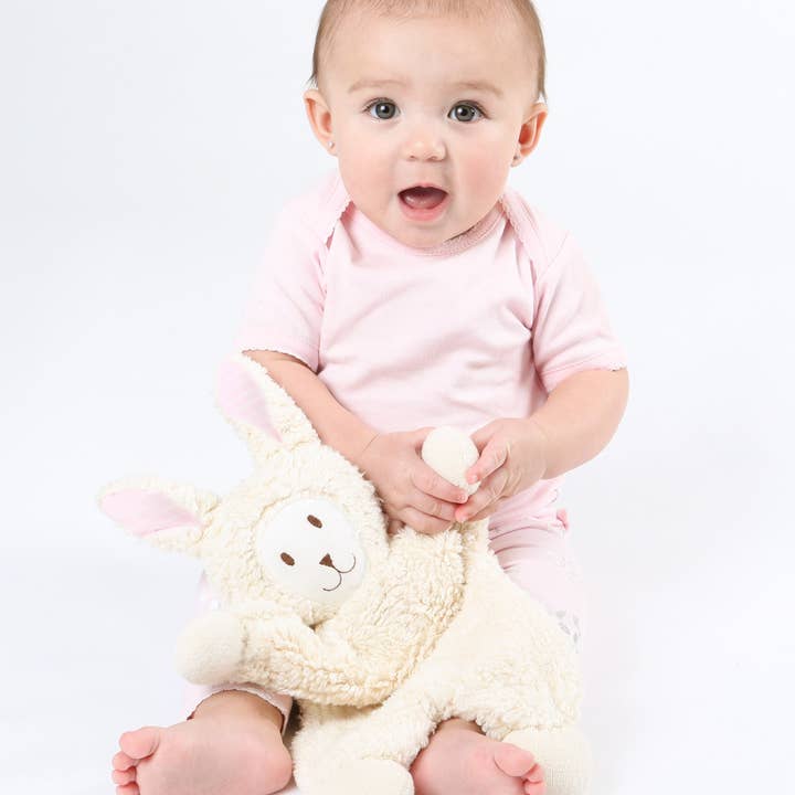Under the Nile - Vente Peluche – enfant et bébé - Snuggle Bunny Lovey avec oreilles à rayures roses2