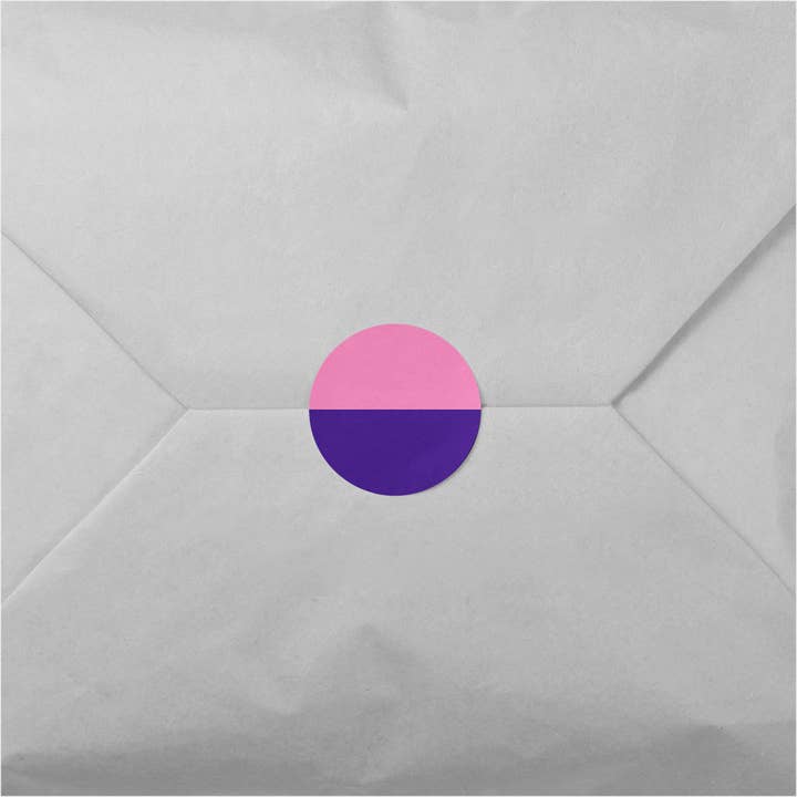 Color Block Round Sticker for wholesale by The Design Craft