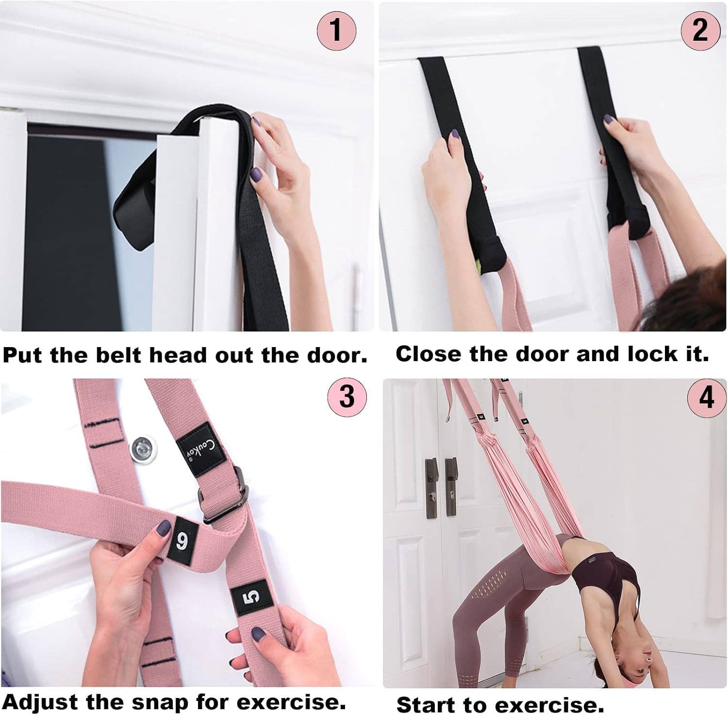  Set Mix Match Colors  Leg Stretcher Strap Aerial Rope Stretching Strap Fitness Belt for wholesale on Faire10