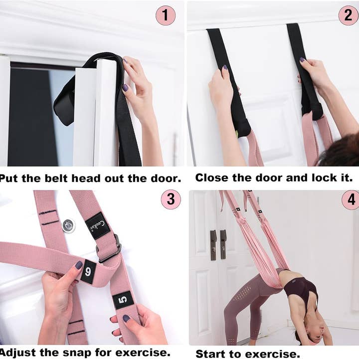 Set Mix Match Colors Leg Stretcher Strap Aerial Rope Stretching Strap Fitness Belt for wholesale on Faire10