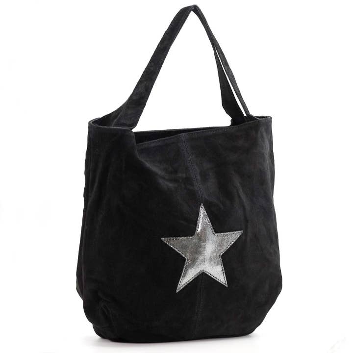 Tempest Designs – wholesale Tote bag – Women's – Semi metallic star suede bag4