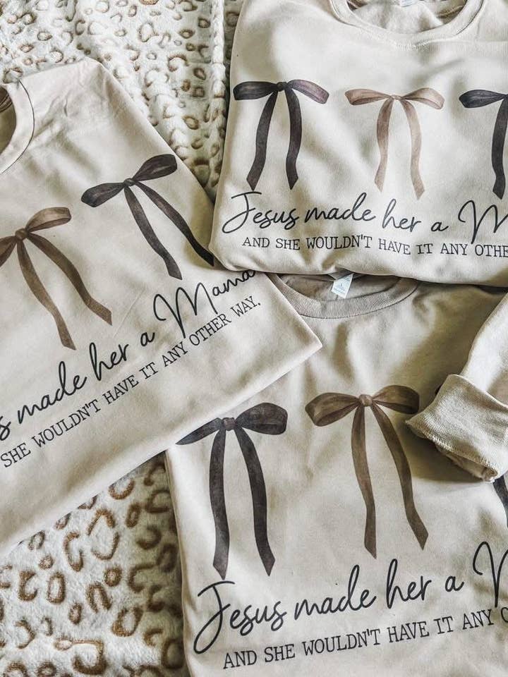 ZZ Threadz - Wholesale Graphic Sweatshirt - Women's - Jesus Made Her a Mama Faith Sweatshirt