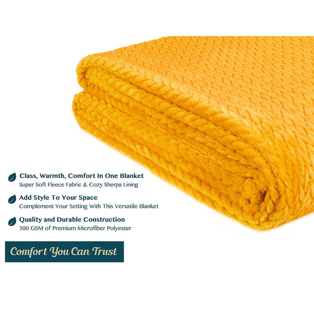 Pavilia – Manta para sofá por atacado – Cobertor de fleece texturizado com estampa de folhas96