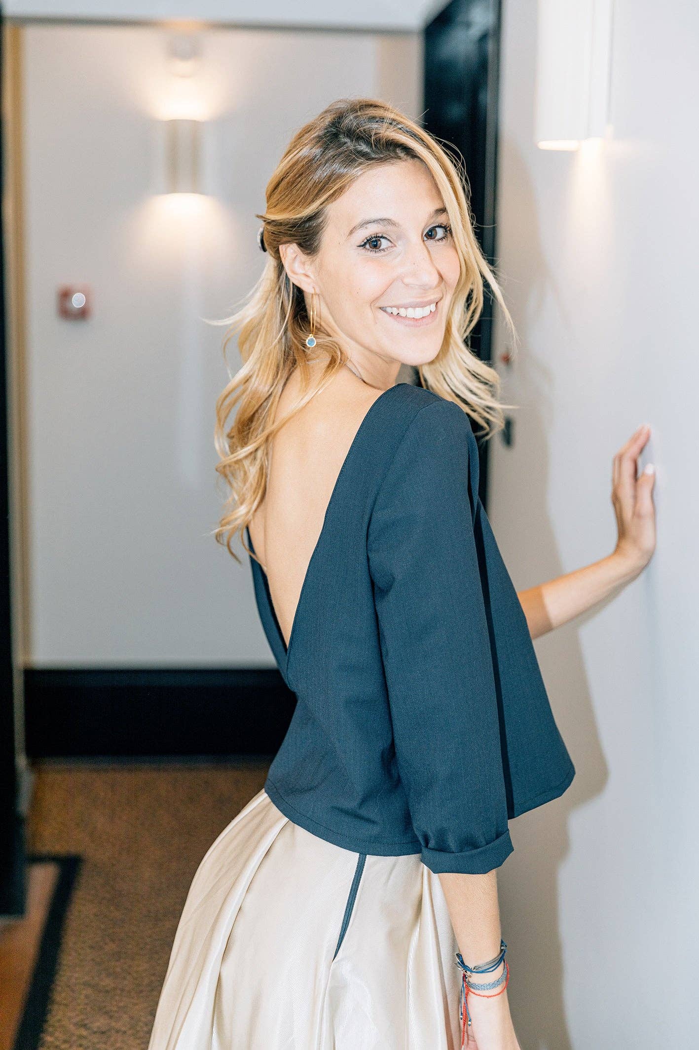 madame-en-soie – wholesale Kjol - Dam – Lång sidenkjol och bomull underkjol "Emma" – guldig4