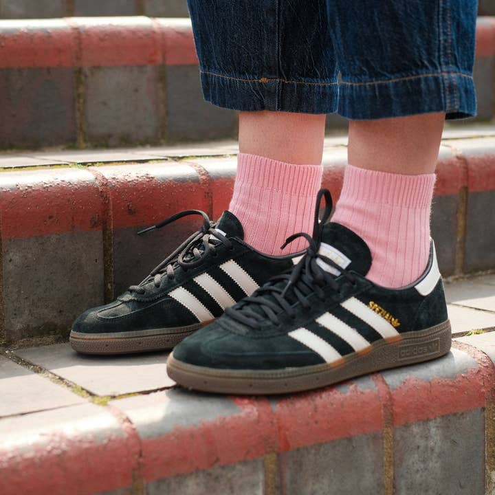 Pink Wide Rib Socks - Short Length for wholesale by Sock Sisters