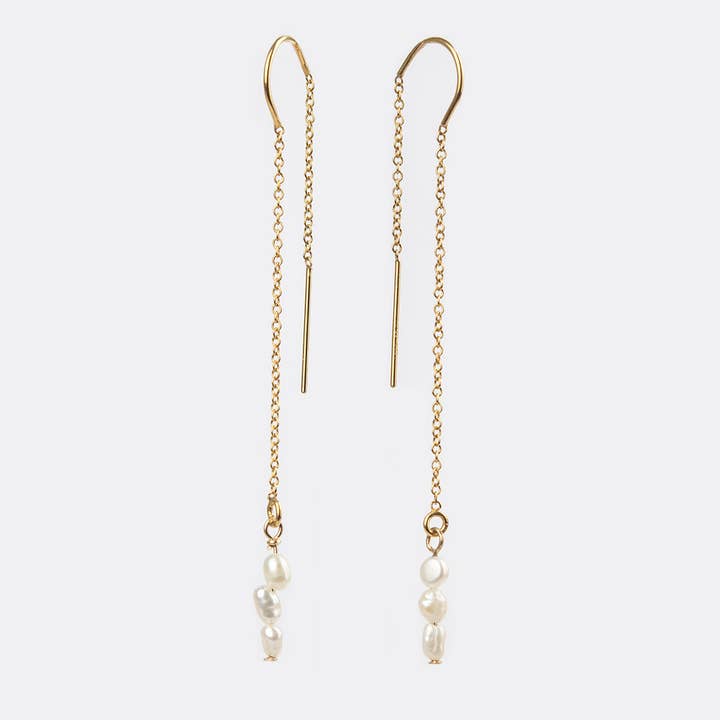 Boucles d'oreilles - Petite perle station à enfiler pour la vente par Lazy Maisie Creates