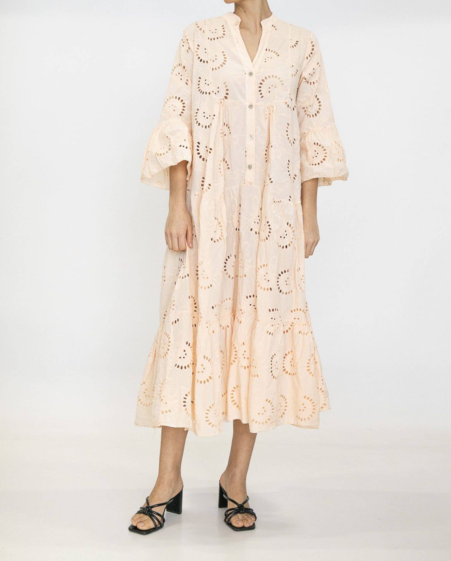 Happy look - Vente Robe – femme - Longue robe en broderie anglaise 5