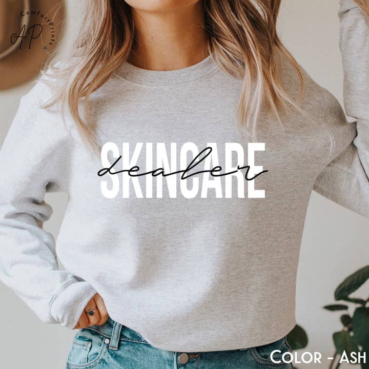 APComfortPrints - Wholesale Graphic Sweatshirt - Women's - Skincare Dealer Sweatshirt, Beauty Skincare Sweater