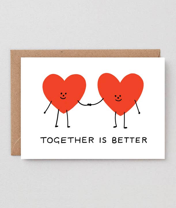 Wrap - Wholesale Love card - ‘Together Is Better’ Greetings Card1