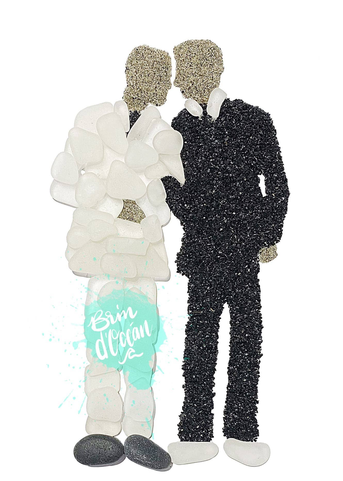 Brin d’Ocean – Großhandel Hochzeitskarte – Sea Glass Hochzeitskarte, Bräutigam und Bräutigam, Gay Wedding0