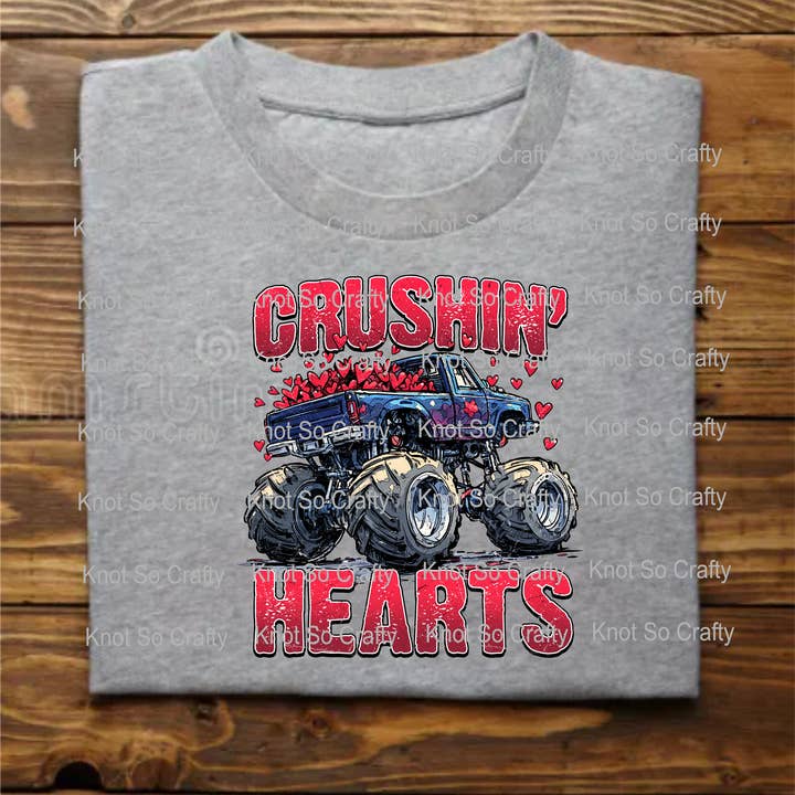 12798 - crushing hearts for valentine monster truck for wholesale by Knot so crafty
