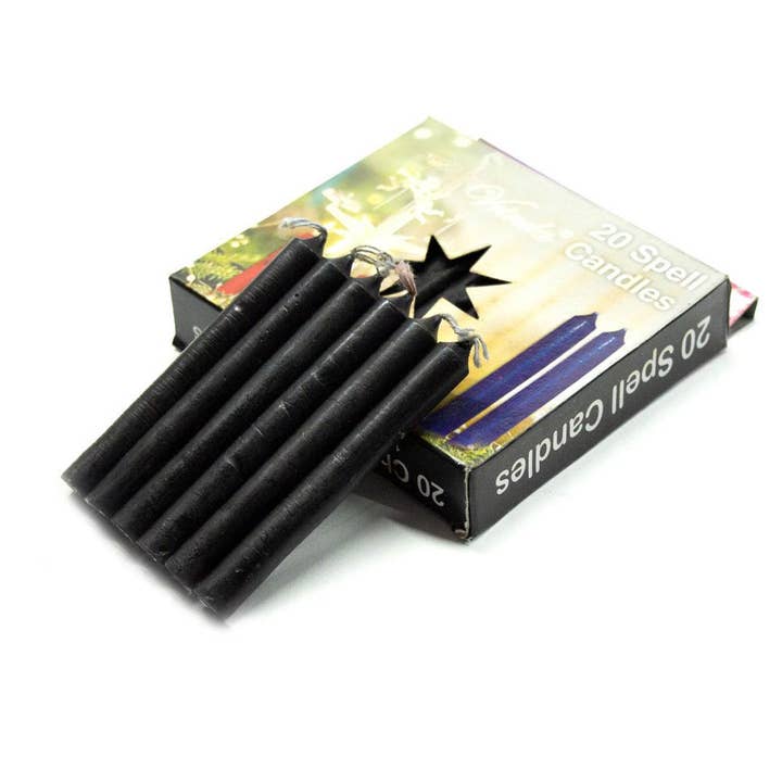It's Your Journey LLC - Wholesale Tapered Candle/Candlestick - Black Chime Candles (20 Pack)