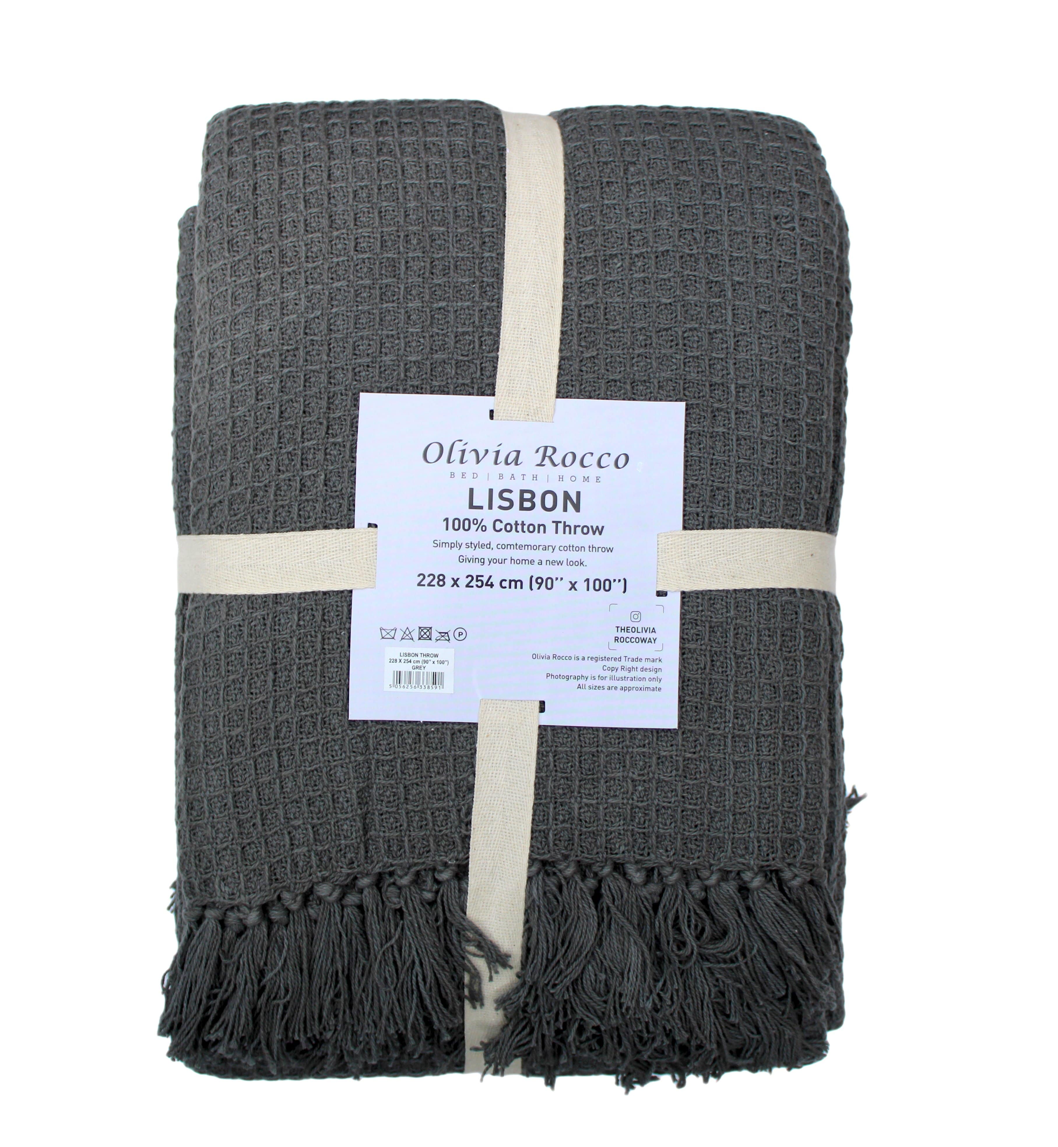 LOOMWORKS LTD – wholesale Throw blanket – Lisbon Pure Cotton Honeycomb Throw17