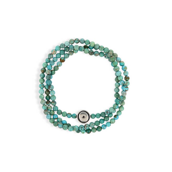 Bhoma - Mens Designer Jewelry - Wholesale Jewelry - Men's - Thursday Stack: Mens Silver and Turquoise Bracelet5