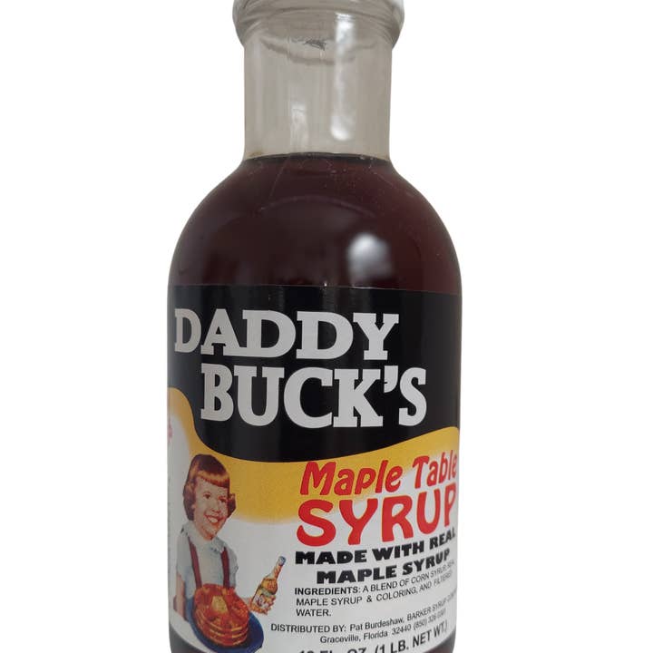 Daddy Bucks Table Syrup & Maple Syrup Blend 12oz for wholesale by Ironpath Distributors
