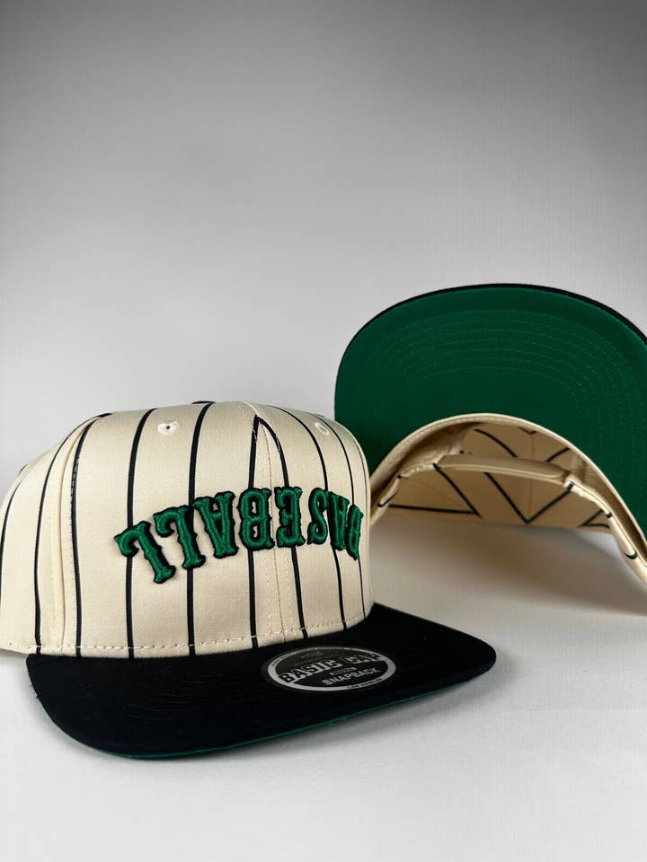 Baseball Stripe Vintage Embroidered Trucker Hat for wholesale by Pyramid Printing & Promotional