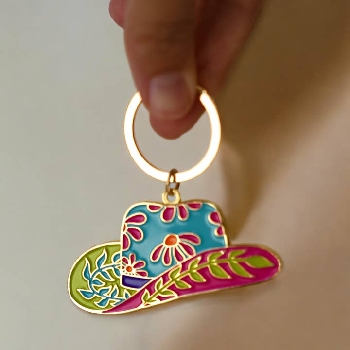 Sara Baumann Art - Wholesale Keychain - Women's - 20pcs Fun Boots & Cowgirl Party Hat Keychains1