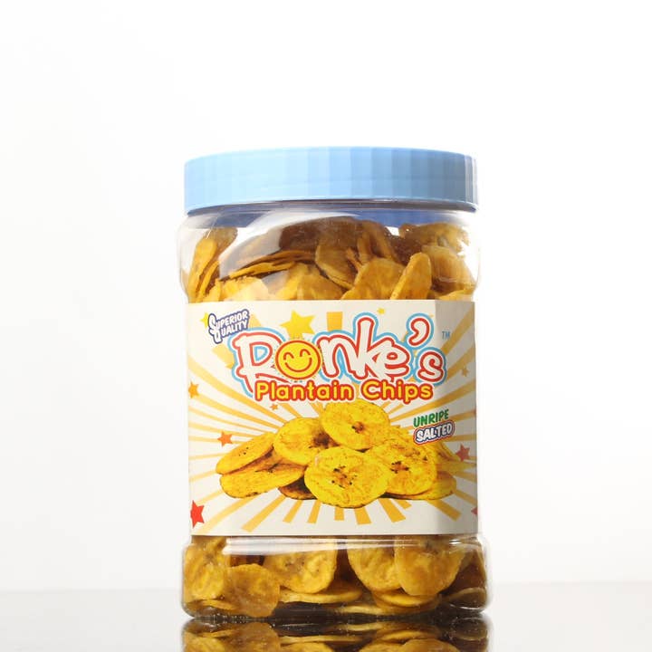 RONKE'S PLANTAIN CHIPS - Wholesale Chips - Unripe Green Plantain Chips (Lightly Salted)1