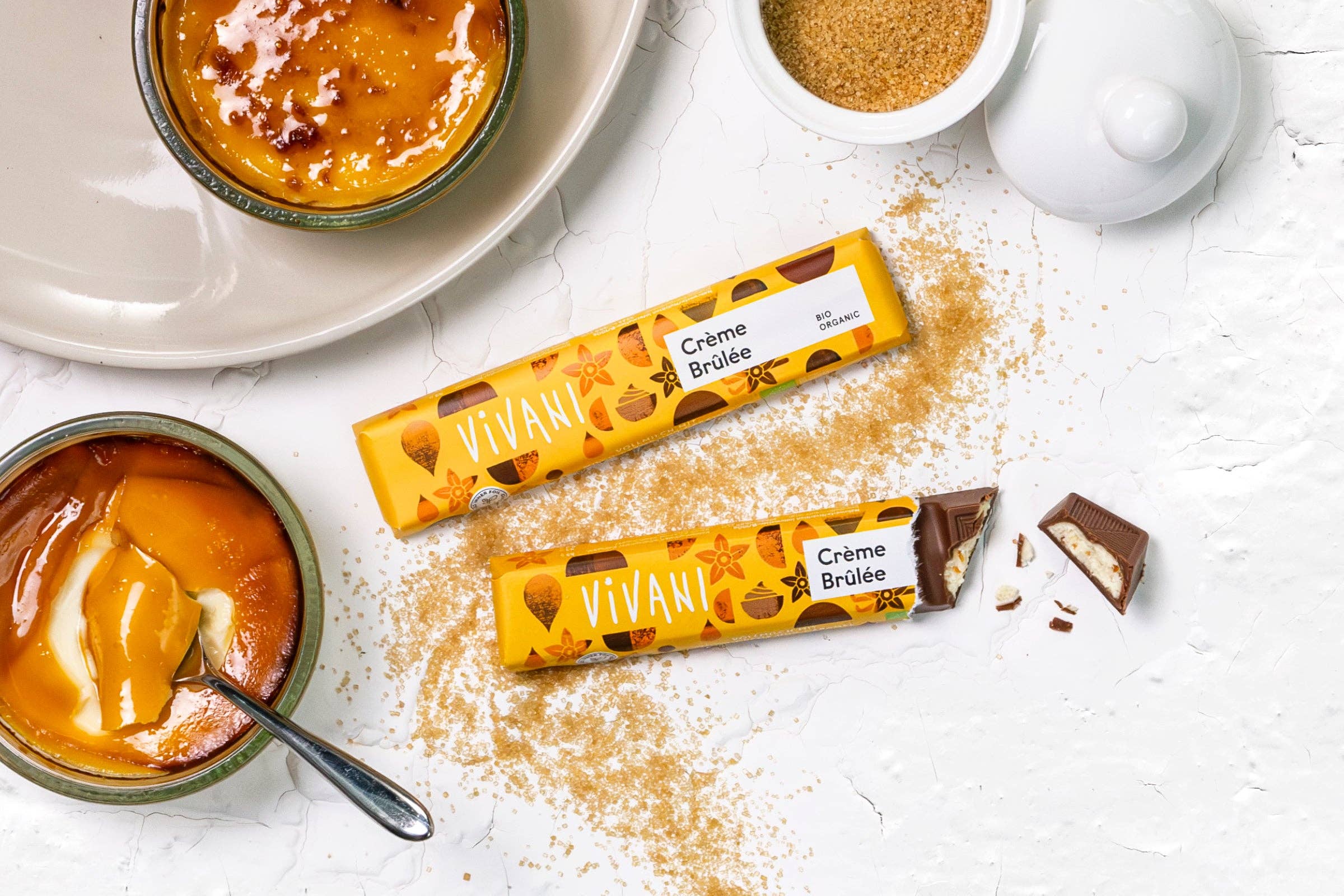 Brand Organic - Wholesale Chocolate Bar - Vivani Crème Brûlée Chocolate Bar 40g Organic1