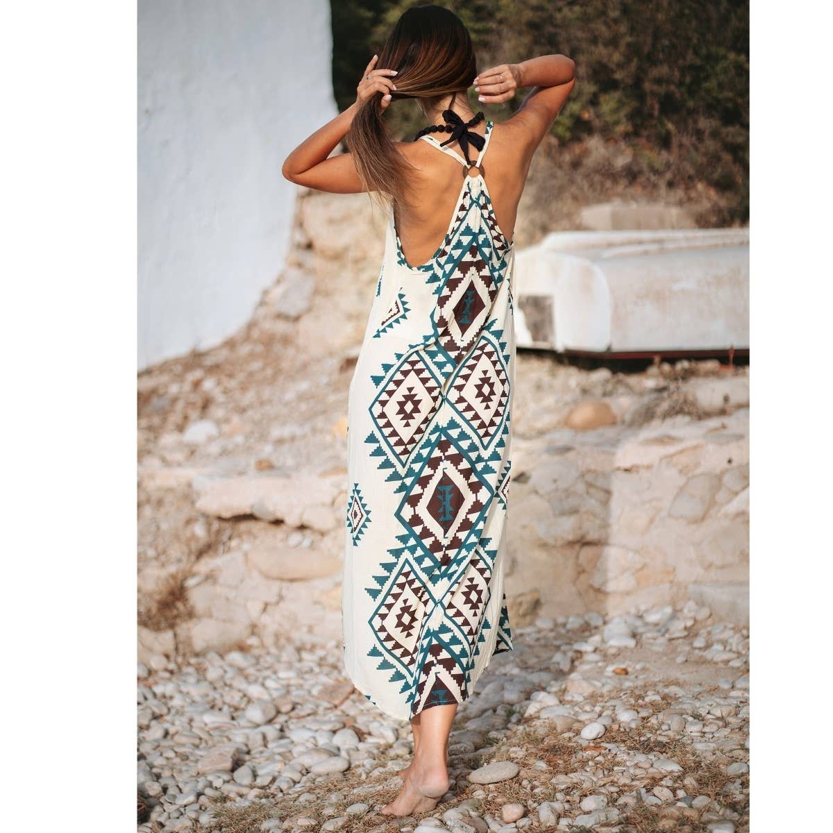 Blu Abito lungo midi St Martin in vendita all'ingrosso su Faire1